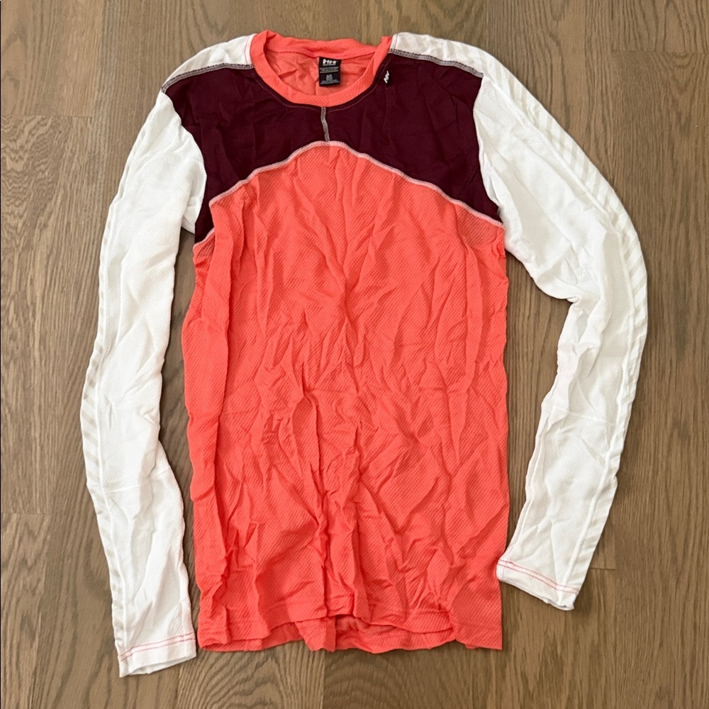 Helly Hansen Long Sleeve Top - Red and White
